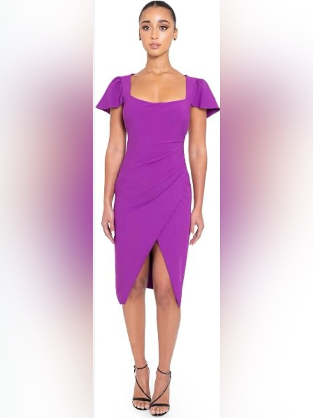 NWT BLACK HALO Merideth Back Cutout Sheath Fuchsia Dress NEW Size 2